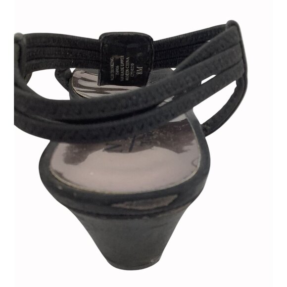 New York Transit Womens Black Rhinestone Wedge Sandals Size 8 - Picture 4 of 9